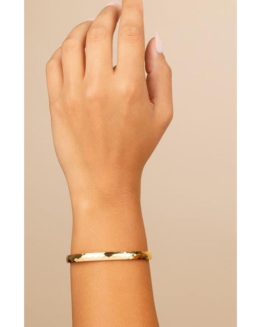 Sterling Forever Metallic Verlyn Hammered Bangle Bracelet