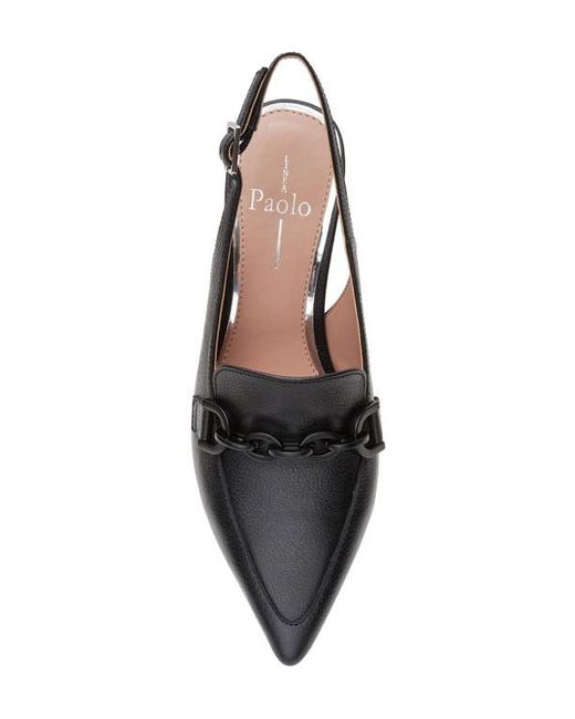 Linea Paolo Black Cassie Slingback Pump