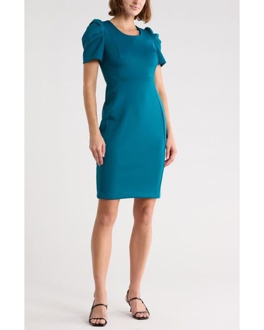 calvin klein blue scuba dress Calvin Klein Womens Sleeveless Sheath Dress Plus Size 20W Blue Scuba Career  NWT