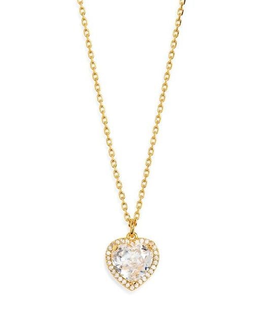 Kate Spade Green Pavé Heart Pendant Necklace