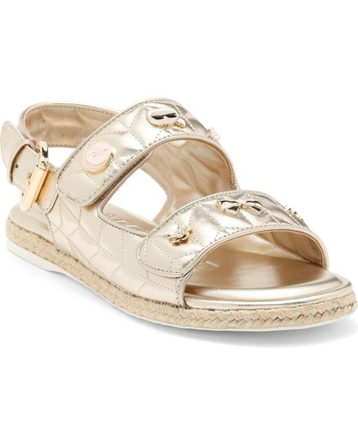 KARL LAGERFELD Women's Metallic Charlay Macaron Espadrille Sandal