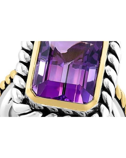 Effy White Two-Tone Amethyst Ring