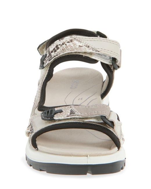 Ecco White Yucatan Patchwork Sandal
