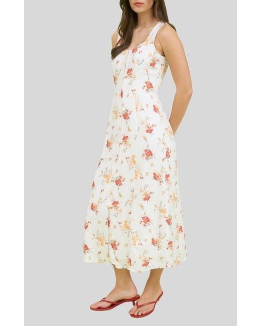 Blu Pepper White Floral Maxi Sundress