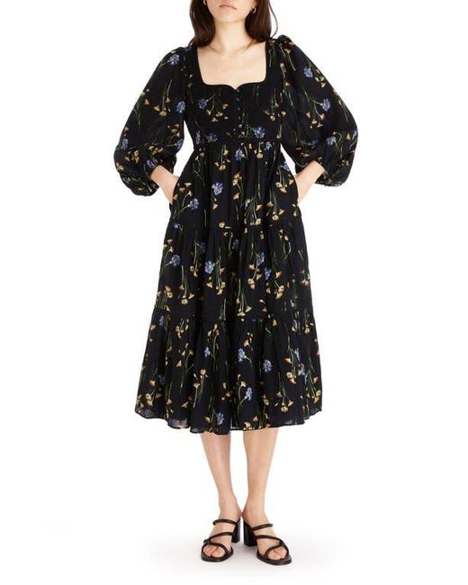 green emerald velvet dress Women's Madewell Embroidered Pintuck Minidress, Size Medium