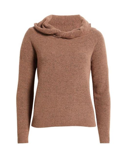 Open Edit Blue Twisted Collar Sweater