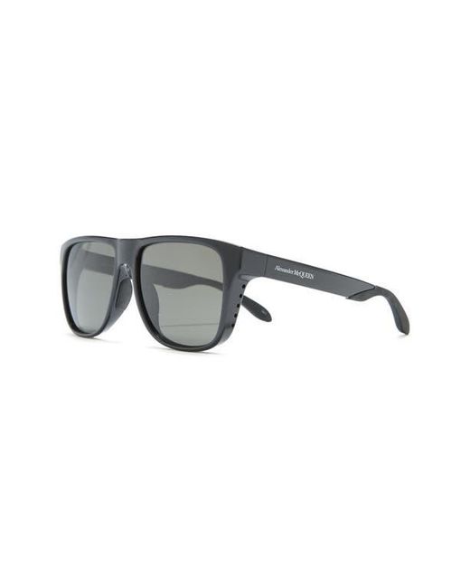 McQueen Gray 56Mm Square Rectangle Sunglasses