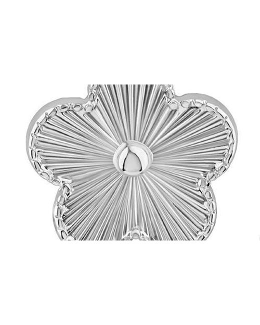 Jardin White Cascading 3 Tier Clover Drop Earrings
