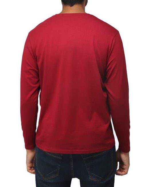 Xray Jeans Red Long Sleeve Henley for men