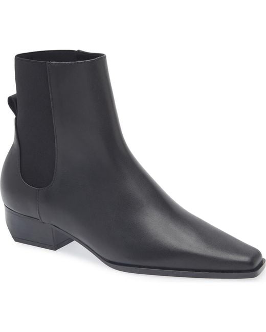 Mango Black Square Toe Bootie