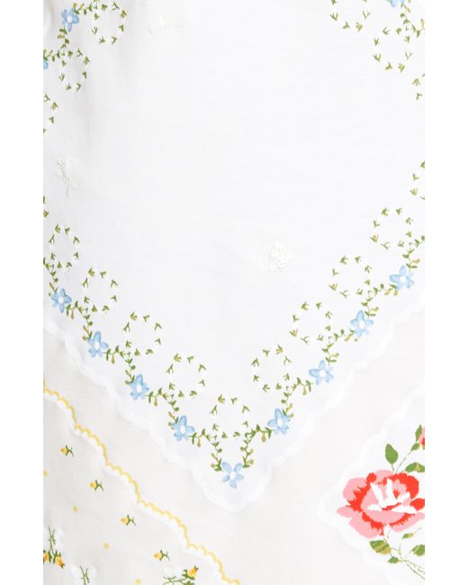 Tory Burch Handkerchief Printed T-shirt Dress in White | Lyst