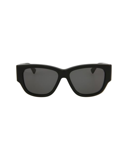 Bottega Veneta Black 55mm Square Sunglasses