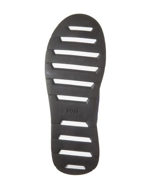 Boss Blue Titanium Runn Knit Sneaker for men