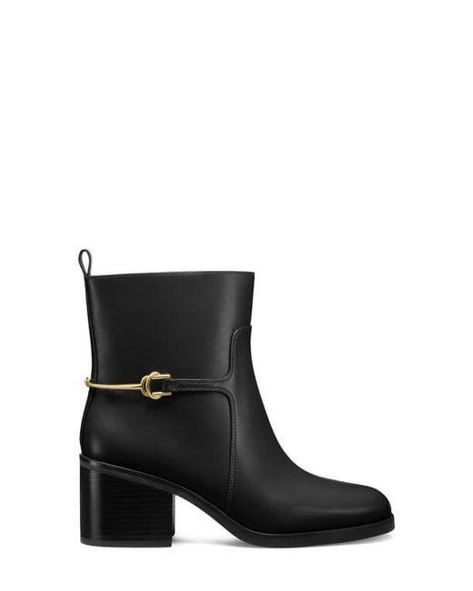 Stuart Weitzman Black Cecily Leather Bootie