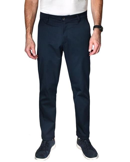 Vintage 1946 Blue Performance Flat Front Pants for men