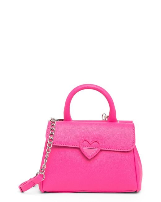 Betsey Johnson Pink Heart Crossbody Bag