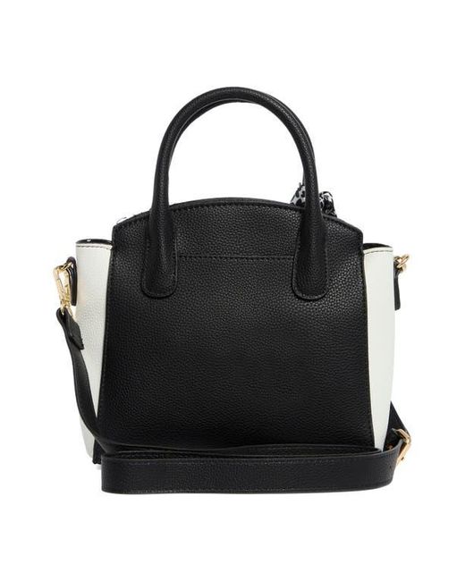 Nanette Lepore Black Colorblock Scarf Satchel Bag