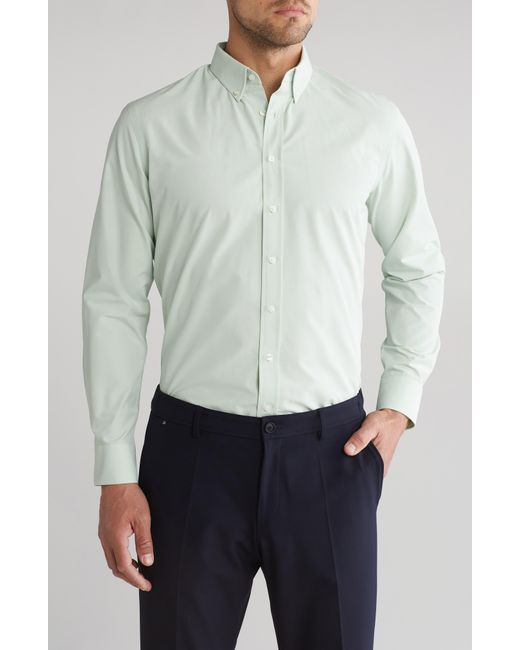 Nordstrom White Trim Fit Button-down Dress Shirt for men