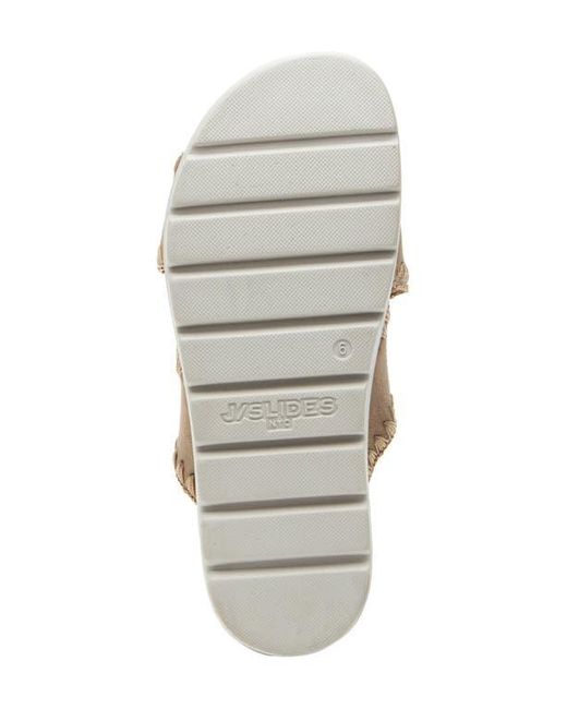 J/Slides Brown Boo Platform Slide Sandal