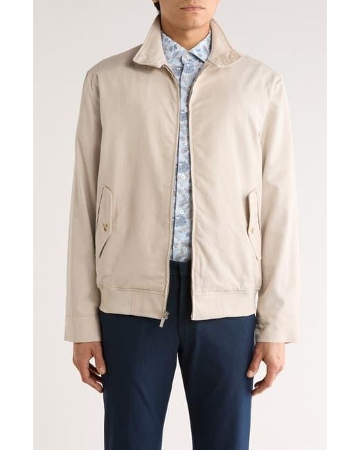 14th & Union Natural Harrington Stretch Cotton & Linen Jacket for men