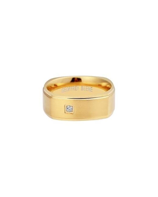 Geoffrey Beene Metallic Cubic Zirconia Band Ring for men