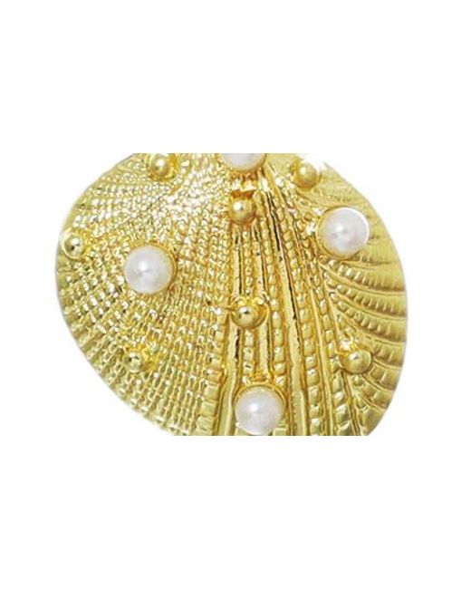 Adornia Metallic Shell Drop Earrings