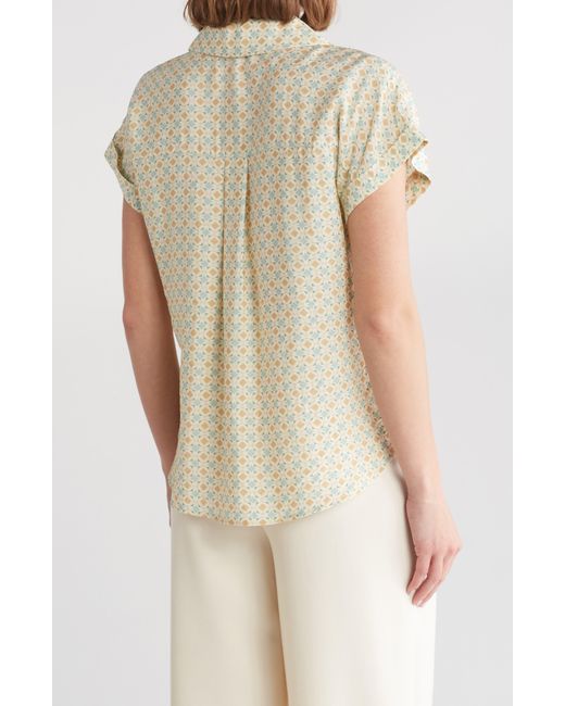Pleione Natural Crinkle Popover Tunic Shirt