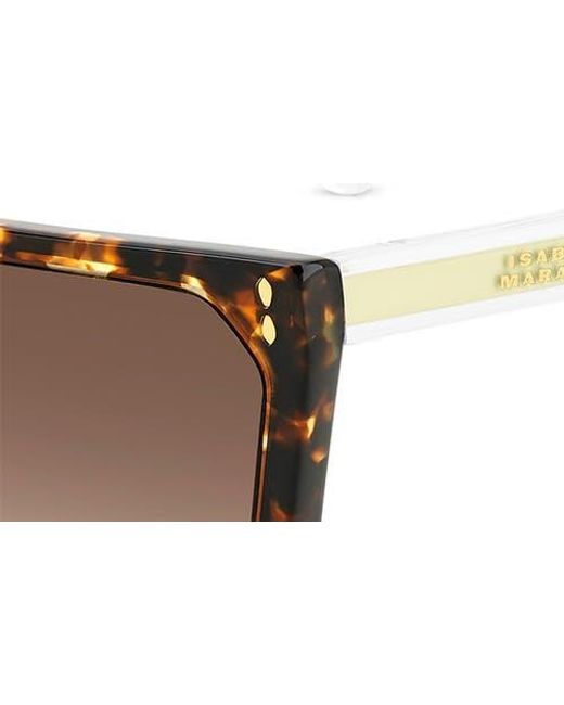 Isabel Marant Brown 64Mm Oversize Rectangular Sunglasses