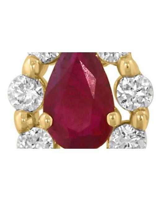 Effy Red Diamond & Ruby Stud Earrings