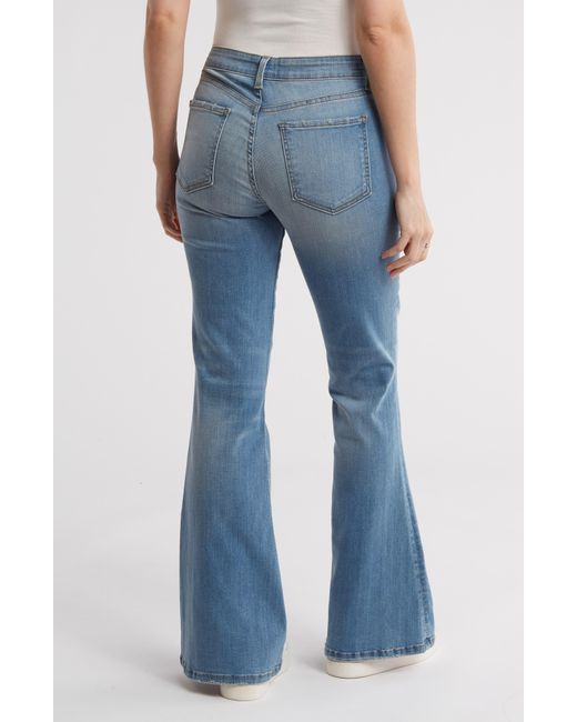 Kut From The Kloth Blue Ana Mid Rise Flare Jeans