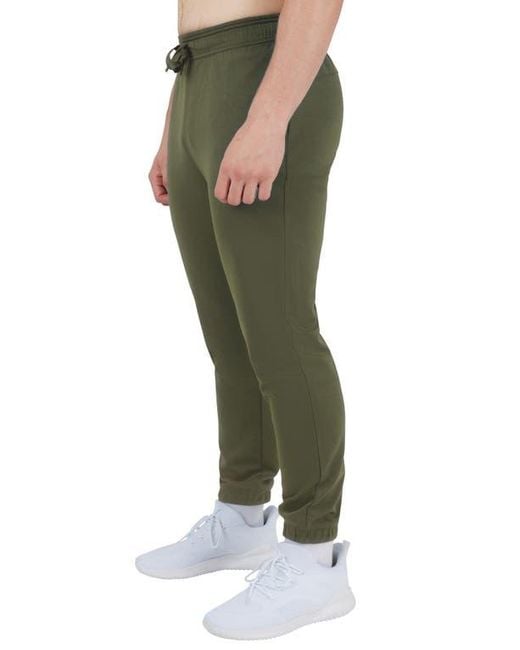 90 Degrees Green Sunday Scuba Lounge Joggers for men