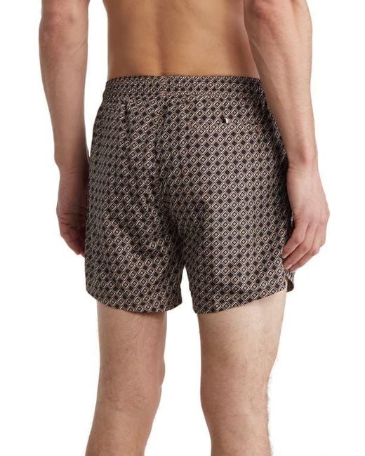 Boss Gray Como Swim Trunks for men