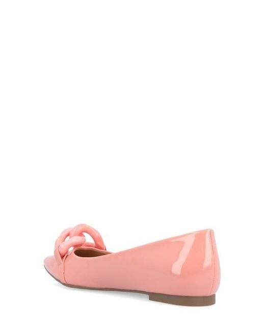 Journee Collection Pink Clareene Pointed Toe Flat