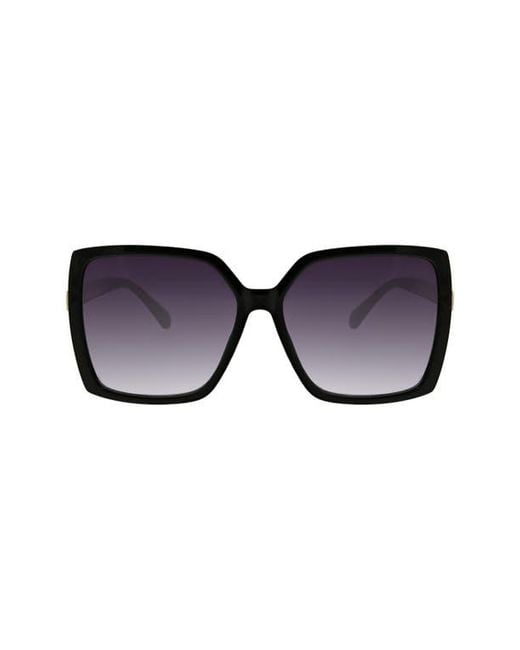 BCBGMAXAZRIA Purple 52Mm Gradient Square Sunglasses