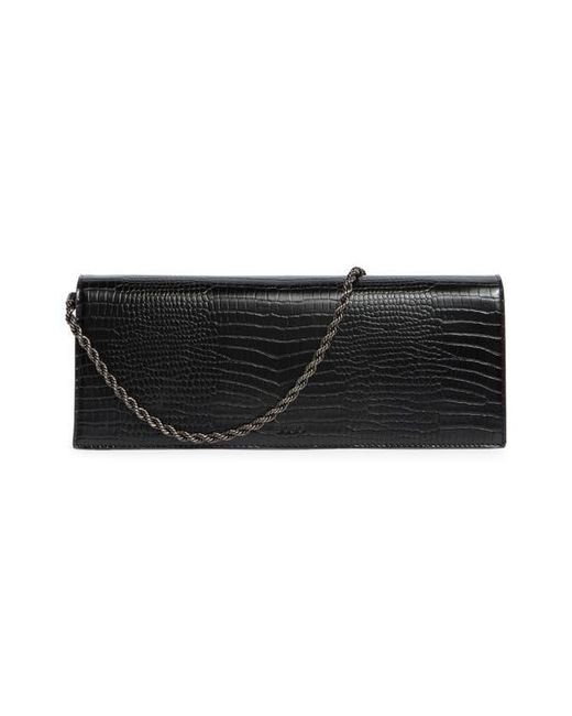 BCBGMAXAZRIA Black Chain Strap East/West Clutch