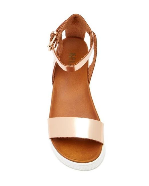 MIA Brown Ellen Platform Two-Strap Sandals