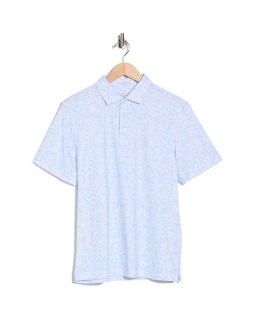 Bugatchi Blue Cotton Knit Polo for men