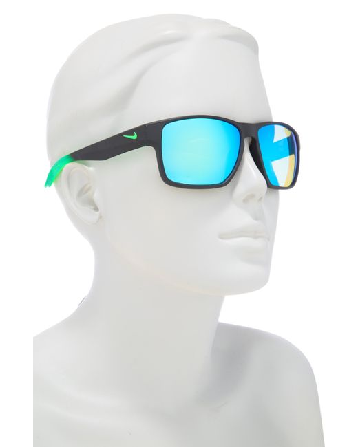 Nike Blue Essential Venture 59mm Square Sunglasses for men