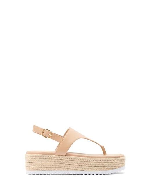 Stuart Weitzman Natural Mel Espadrille Flatform Sandal