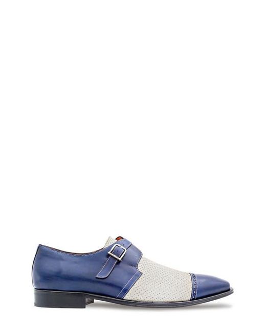 Mezlan Blue Patina Monk Strap Loafer for men