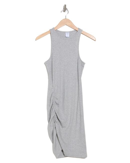 Melrose and Market Gray Ruched Racerback Dress