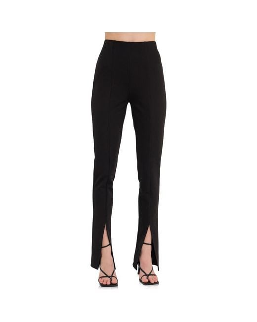 Grey Lab Black Lab Front Slit Flared Pants