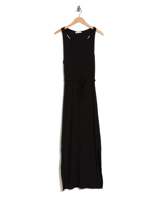 Splendid Jules Tie Waist Maxi Dress in Black | Lyst