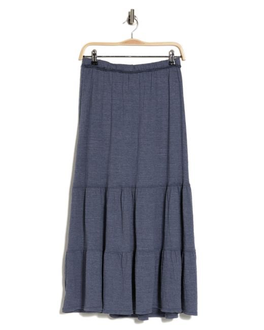 Knit tiered maxi skirt top