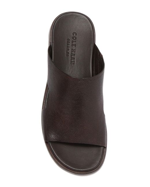 Cole Haan Leather Goldwyn 2.0 Slide Sandals in Black for Men - Save 12% - Lyst