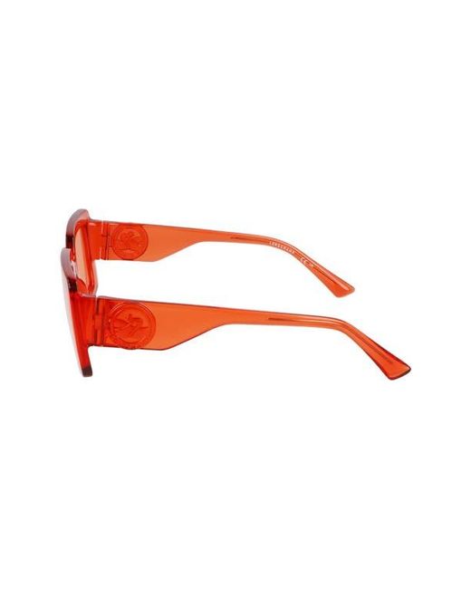 Longchamp Orange 53Mm Rectangular Sunglasses