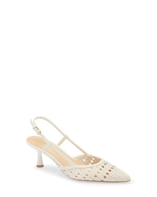 Nine West White Rowen Pointed Toe Slingback Pump