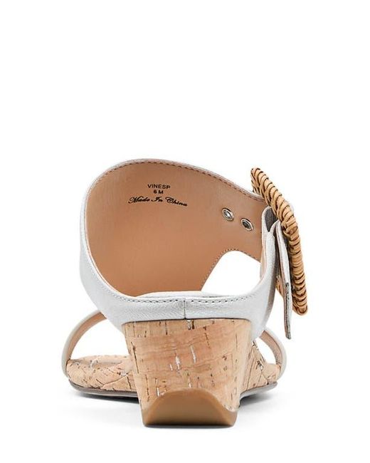 Donald J Pliner White Vine Wedge Sandal
