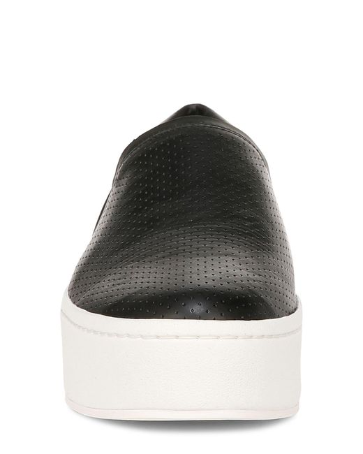 Vince Black Warren Perforated Platform Sneaker