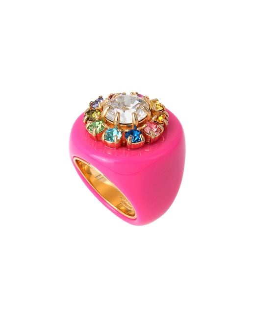 Kurt Geiger Resin Statement Ring In Rainbow Multi At Nordstrom Rack in